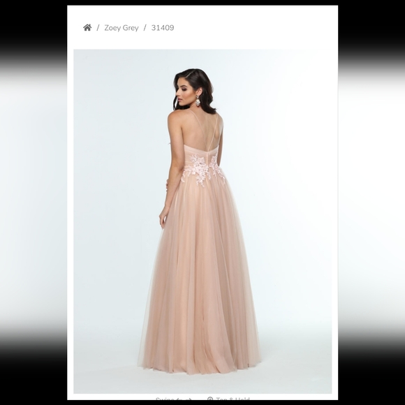 Zoey Grey Size 12 Graduation/Prom Gown - Picture 10 of 13